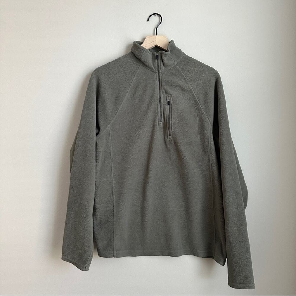 LL Bean Men’s Quarter Zip Fleece Pullover Gray Size M